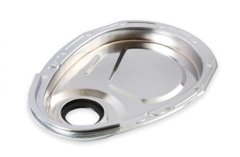 Timing Cover Chrome Fits 1955-1991 Small Block Chevrolet 265-400 and 1980-1995 90 Degree 229-262 V6 Mr Gasket