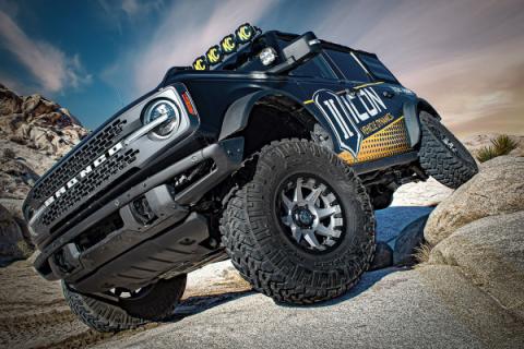 2021-2023 Ford Bronco Rear 1.25-3 Inch Lift V.S. 2.5 Series Coilover Kit Remote Reservoir Heavy Rate Spring Icon Vehicle Dynamics