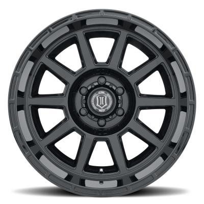 Recoil 20 X 10 / 6 X 5.5 / -24 MM / 4.5 Inch Back Space Gloss Black, ICON Alloys