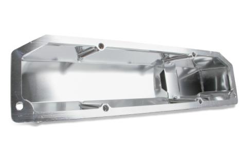 Fabricated Aluminum Valve Covers Silver Finish Fits 1965-1978 Chrysler 383-440 Big Block Long Bolt (Angled) Mr Gasket
