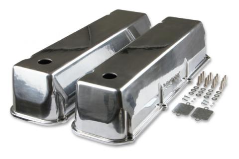 Cast Aluminum Tall Valve Covers Polished Fits 1968-1997 Ford 429/460 Big Block Mr Gasket