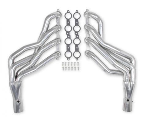 Long Tube Headers Silver Ceramic Coated 1968-1972 GM A-Body LS Swap, 1-7, 8 X 3 Inch Long Tube Headers, Silver Ceramic Coating Hooker BlackHeart