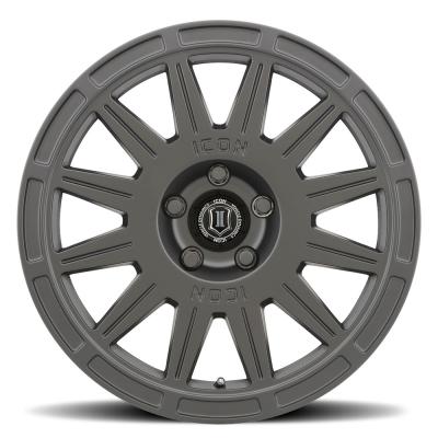 Ricochet 17 X 8 / 5 X 4.5 / 38 MM / 6 Inch Back Space Satin Black, ICON Alloys