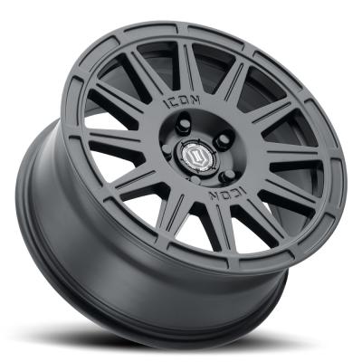 Ricochet 17 X 8 / 5 X 4.5 / 38 MM / 6 Inch Back Space Satin Black, ICON Alloys