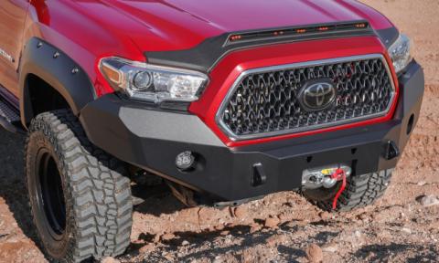 Aeroskin LightShield Hood Shield for 2016-2023 Toyota Tacoma Black AVS