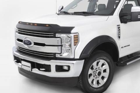 Aeroskin LightShield Hood Shield for 2017-2022 Ford F-450 Super Duty/F-250 Super Duty/F-350 Super Duty Black AVS