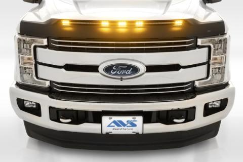 Aeroskin LightShield Hood Shield for 2017-2022 Ford F-450 Super Duty/F-250 Super Duty/F-350 Super Duty Black AVS