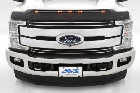 Aeroskin LightShield Hood Shield for 2017-2022 Ford F-450 Super Duty/F-250 Super Duty/F-350 Super Duty Black AVS
