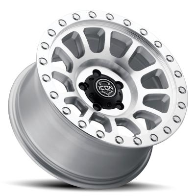Hulse 17 X 8.5 5 X 4.5 0MM Offset 4.75 Inch Back Space Sliver Machined, ICON Alloys