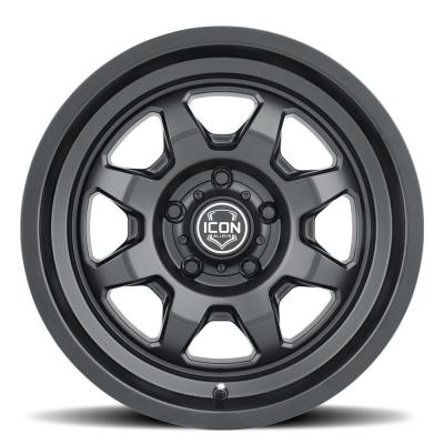 Nuevo 17 X 8.5 / 5 X 150 25MM Offset 5.75 Inch Back Space Satin Black, ICON Alloys