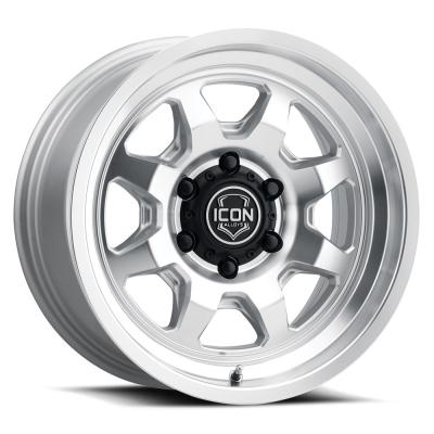 Nuevo 17 X 8.5 / 5 X 150 25MM Offset 5.75 Inch Back Space Sliver Machined, ICON Alloys