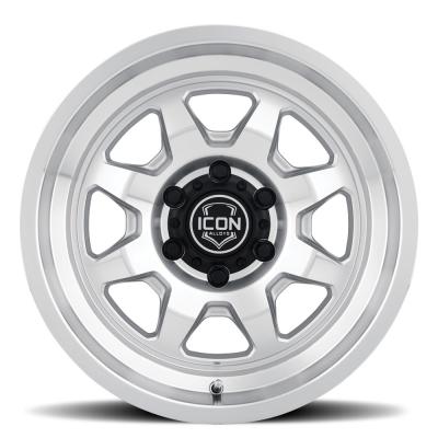 Nuevo 17 X 8.5 / 5 X 150 25MM Offset 5.75 Inch Back Space Sliver Machined, ICON Alloys