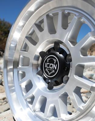 Anza 17 X 8.5 / 5 X 150 25MM Offset 5.75 Inch Back Space Sliver Machined, ICON Alloys