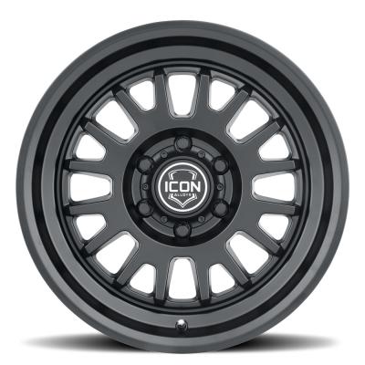 Anza 17 X 8.5 / 5 X 5.5 0MM Offset 4.75 Inch Back Space Satin Black, ICON Alloys
