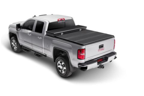 Solid Fold 2.0 Tool Box Tonneau Cover-Black Textured Paint-For Use w/Existing Tool Box-Tool Box Not Included-19 (New Body)-25 Chevy/GMC Silverado/Sierra 1500 8' 2 inch Bed w/o Side Storage Boxes w/o CarbonPro Bed w/ or w/o MultiPro/MultiFlex TG Extang