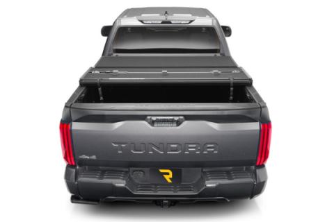 Solid Fold ALX Tonneau Cover Black Textured Paint 2022-2026 Toyota Tundra 6' 7 inch Bed with or without Deck Rail System Extang