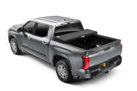 Solid Fold ALX Tonneau Cover Black Textured Paint 2022-2026 Toyota Tundra 6' 7 inch Bed with or without Deck Rail System Extang