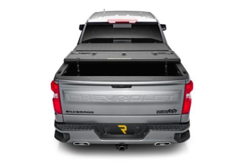 Solid Fold ALX Tonneau Cover Black Textured Paint 2020-2026 Silverado/Sierra 2500 HD/3500 HD 8' Bed without Factory Side Storage Boxes Extang