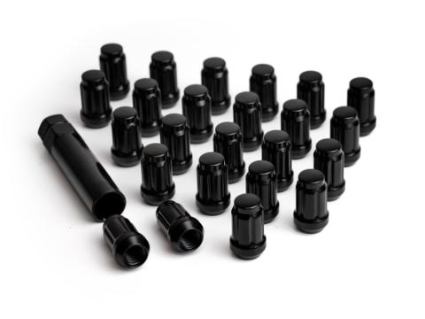 Lug Nut Kit Black 12 X 1.5 / 24 Count W/ Key, ICON Alloys