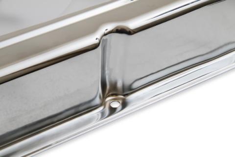 Chrome Valve Covers Dual Cap Holes Fits 1960-1986 Chevrolet Small Block 262-400 Mr Gasket