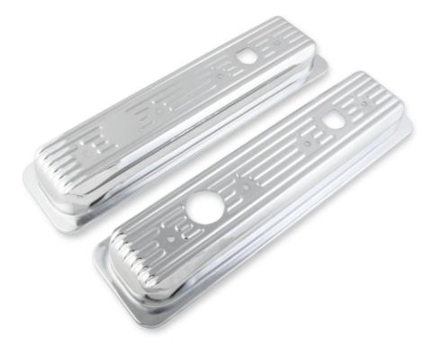 Chrome Valve Covers Caps Fits 1987-1997 Chevrolet Small Block 305-350 Truck Engines with Center Bolt Valve Covers Mr Gasket