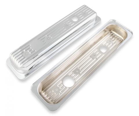 Chrome Valve Covers Caps Fits 1987-1997 Chevrolet Small Block 305-350 Truck Engines with Center Bolt Valve Covers Mr Gasket