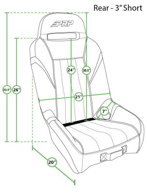 GT/S.E. Rear Suspension Seat Black and Red PRP Seats