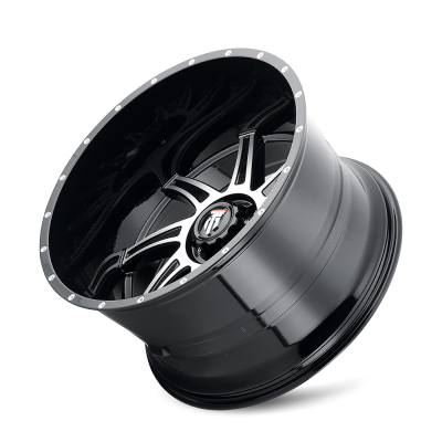 Vortex AT162 Gloss Black Machined 20X10 5-139.7 -24MM 87.1MM Off Road Wheels American Truxx