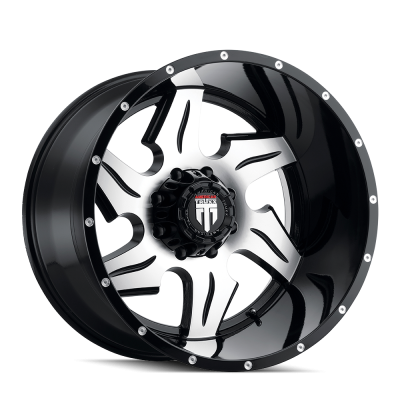 Ninja AT163 Gloss Black Machined 20X12 5-139.7 -44MM 87.1MM Off Road Wheels American Truxx