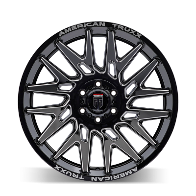 Evolution AT1919 Gloss Black Milled 22X12 6-139.7 -44MM 106MM Off Road Wheels AT
