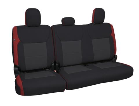 Rear Bench Seat Covers for 2021-Present Ford F150, 2023-Present Super Duty, Red PRP Seats