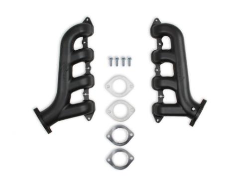 Lt Swap Exhaust Manifolds Black Ceramic Finish Multi-Fit GM Lt Exhaust Manifolds 2.50 Inch Outlet Hooker BlackHeart