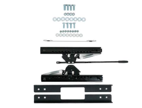 Universal Slider with 3 inch Short Angle Mount Kit Black PRP Seats