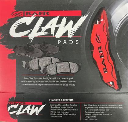 Claw Brake Pads Front 05-06 Chevrolet Equinox 02-12 Ford Explorer Ranger 03-10 Mazda B2300 03-08 B3000 03-10 B4000 02-05 Mercury Mountaineer 06 Pontiac Torrent 02-07 Saturn Vue Baer Brakes