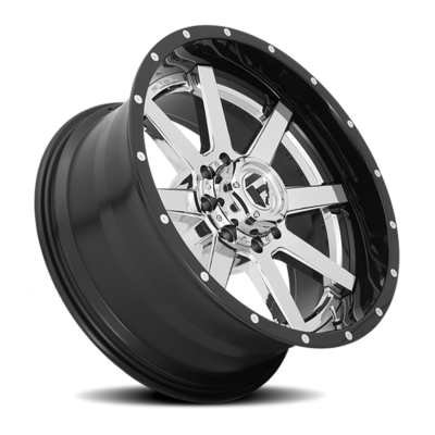 Aluminum Wheels 22X14 Maverick D260 8 On 165.1 Chrome/Gloss Black Lip 125.1 Bore -70 Offset Fuel Off Road Wheels