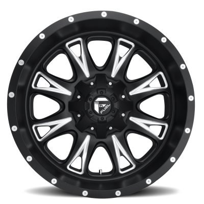 Aluminum Wheels 20X10 Throttle D513 6 On 135 Black Milled 106.4 Bore -12 Offset Fuel Off Road Wheels