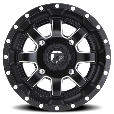 Aluminum Wheels 15X10 Maverick UTV D538 4 On 137 Matte Black Milled 110.2 Bore 0 Offset Fuel Off Road Wheels