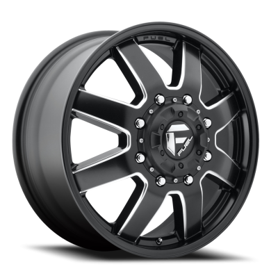 Dually Wheels 20X8.3 Maverick Dually D538 8 On 210 Black Milled 154.3 Bore 122 Offset 7 Spoke Front Dually Fuel Off Road Wheels