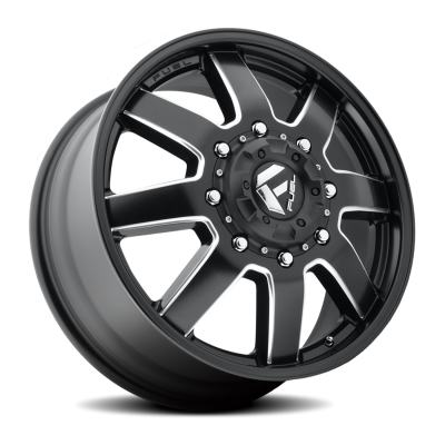 Dually Wheels 20X8.3 Maverick Dually D538 8 On 210 Black Milled 154.3 Bore 122 Offset 7 Spoke Front Dually Fuel Off Road Wheels