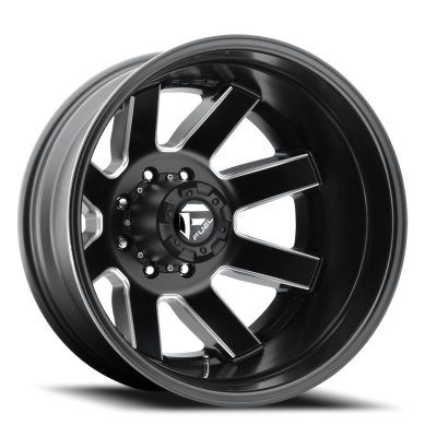 Dually Wheels 22X8.3 Maverick Dually D538 8 On 210 Black Milled 154.3 Bore -246 Offset 7 Spoke Outer Dually Fuel Off Road Wheels