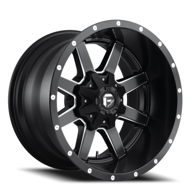 Aluminum Wheels 24X14 Maverick D538 8 On 165.1 Black Milled 125.2 Bore -75 Offset Fuel Off Road Wheels