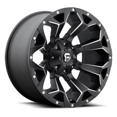 Aluminum Wheels 22X10 Assault D546 5 On 114.3/5 On 127 Matte Black/Milled 78.1 Bore -18 Offset 8 Spoke Fuel Off Road Wheels