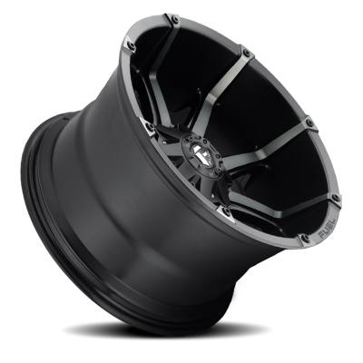 Aluminum Wheels 18X9 Coupler D556 8 On 165.1 Matte Black/Machined Dark Tint 125.2 Bore 1 Offset 8 Spoke Fuel Off Road Wheels