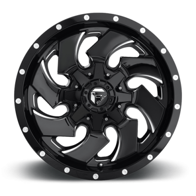 Aluminum Wheels 20X9 Cleaver D574 5 On 139.7/5 On 150 Gloss Black/Milled 110.3 Bore 20 Offset 8 Spoke Fuel Off Road Wheels