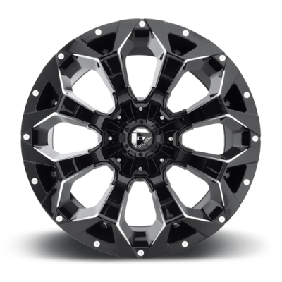 Aluminum Wheels 20X9 Assault D576 5 On 139.7/5 On 150 Gloss Black/Milled 110.1 Bore 20 Offset 8 Spoke Fuel Off Road Wheels