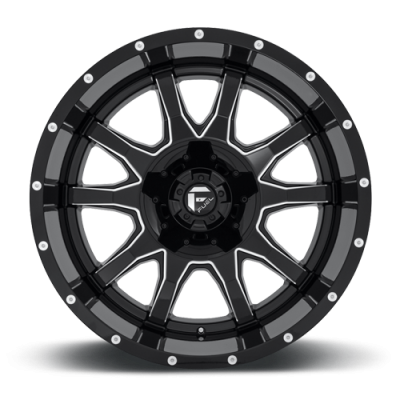 Aluminum Wheels 20X9 Vandal D627 5 On 114.3/5 On 127 Gloss Black/Milled 78.1 Bore 1 Offset 2.22 Lip Fuel Off Road Wheels