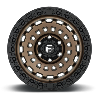 Aluminum Wheels 18X9 Zephyr D634 6 On 135 Matte Bronze W/Black Bead Ring 87.1 Bore 1 Offset Fuel Off Road Wheels