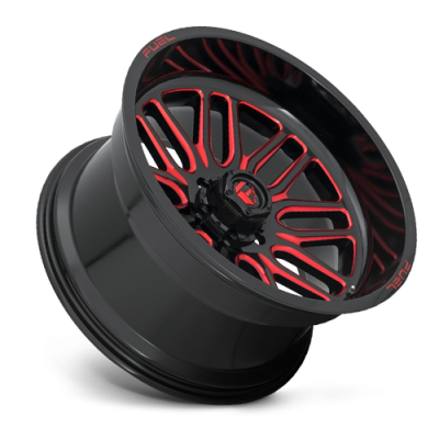 Aluminum Wheels 22X10 Ignite D663 6 On 135 Gloss Black Red Tinted Clear 87.1 Bore -18 Offset Fuel Off Road Wheels
