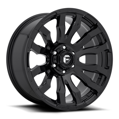 Aluminum Wheels 17X9 Blitz D675 6 On 135 Gloss Black 87.1 Bore 1 Offset Multi Spoke Fuel Off Road Wheels