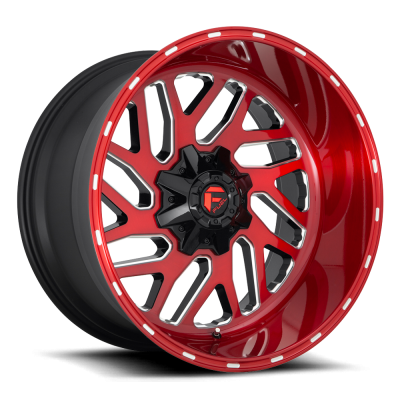 Aluminum Wheels 20X10 Triton D691 8 On 165.1 Candy Red Milled 125.1 Bore -18 Offset Mesh Spoke Fuel Off Road Wheels
